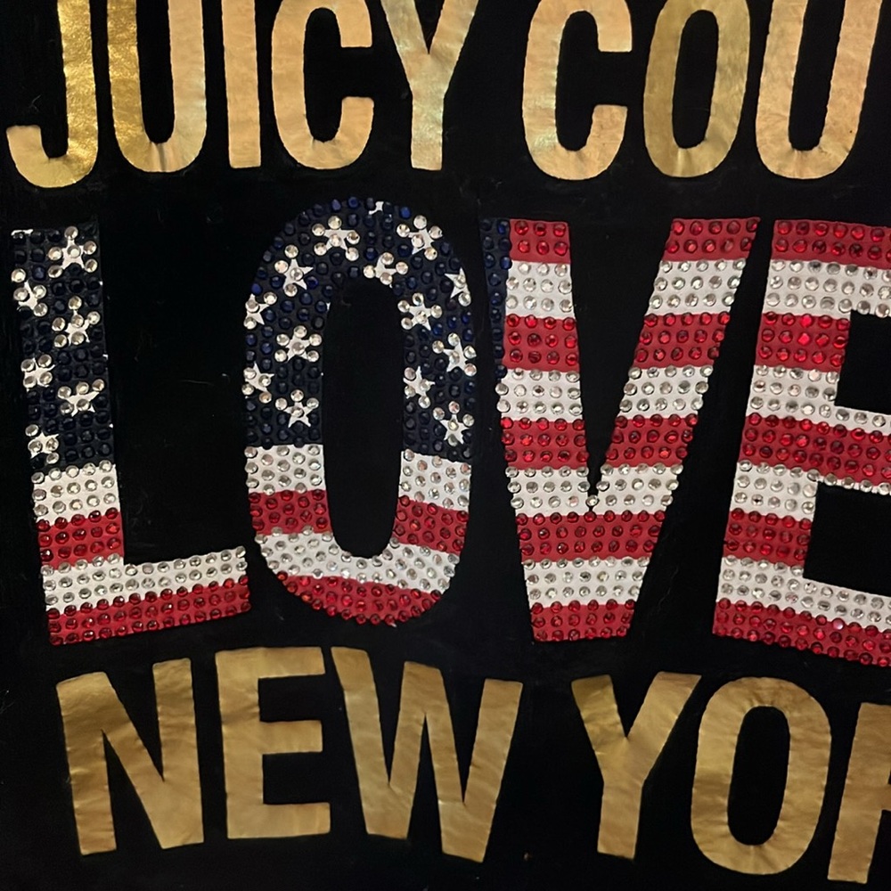 🩷👑🩷👑🩷👑🩷Juicy Couture Black Graphic JACKET!!!! STILL IN GREAT CONDITION 🩷👑🩷👑 - Picture 2 of 6